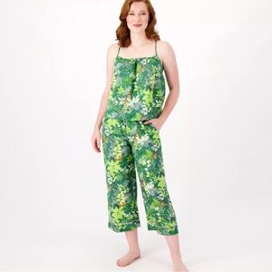 Printfresh Green Cami Cropped Set